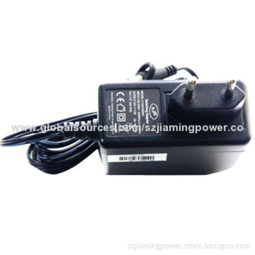 12V/1.5A AC/DC Switching Adapter with Euro Plug, 0 to 40°C Operating Temperature Range